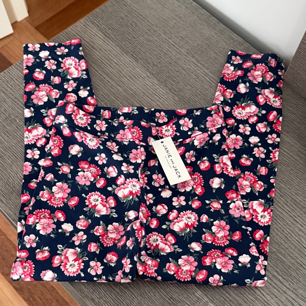 Janie and Jack Navy Floral Pants